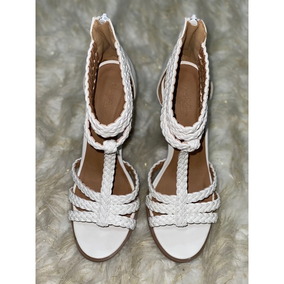 White Block Heels - Picture 2 of 7